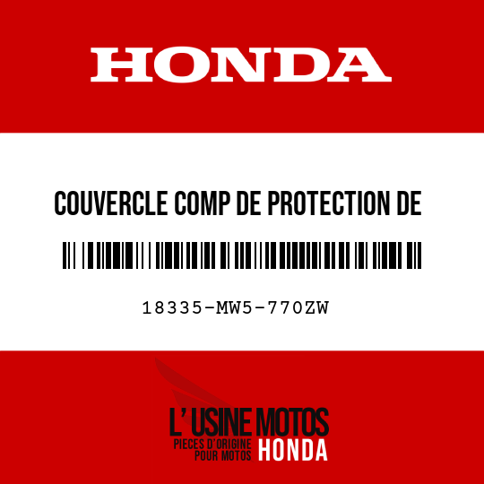 image de 18335-MW5-770ZW COUVERCLE COMP DE PROTECTION DE TUYAU D'ECHAPPEMENT D TYPE26 