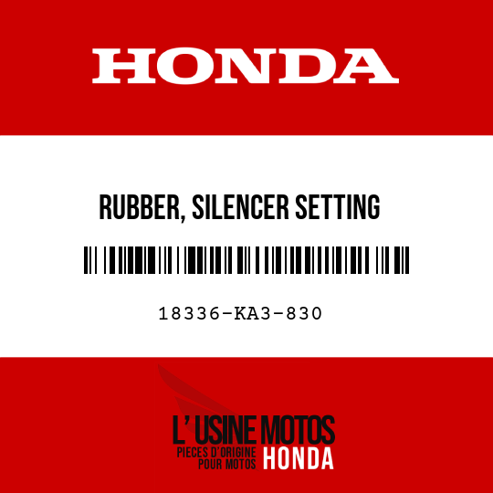 image de 18336-KA3-830 RUBBER, SILENCER SETTING