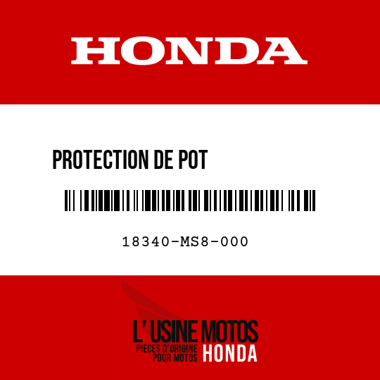 image de 18340-MS8-000 PROTECTION DE POT             D'ECHAPPEMENT