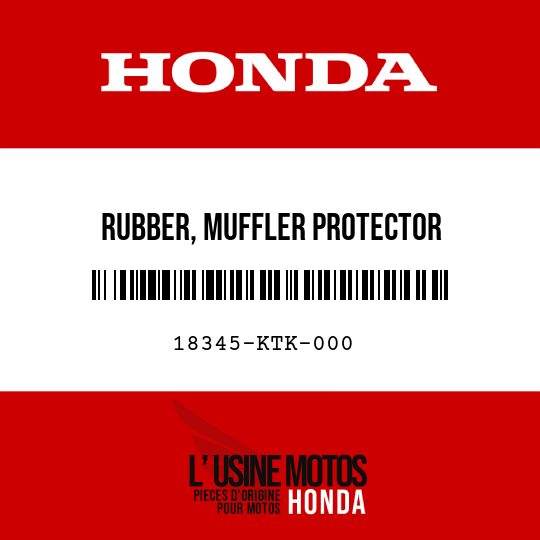 image de 18345-KTK-000 RUBBER, MUFFLER PROTECTOR