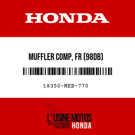 image de 18350-MEB-770 MUFFLER COMP, FR (98DB)