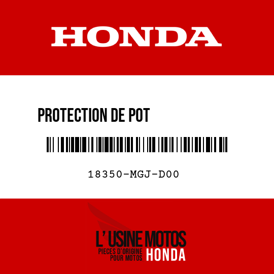 image de 18350-MGJ-D00 PROTECTION DE POT             D'ECHAPPEMENT