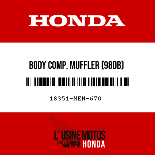 image de 18351-MEN-670 BODY COMP, MUFFLER (98DB)