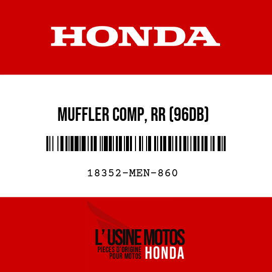 image de 18352-MEN-860 MUFFLER COMP, RR (96DB)