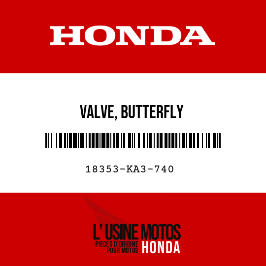 image de 18353-KA3-740 VALVE, BUTTERFLY