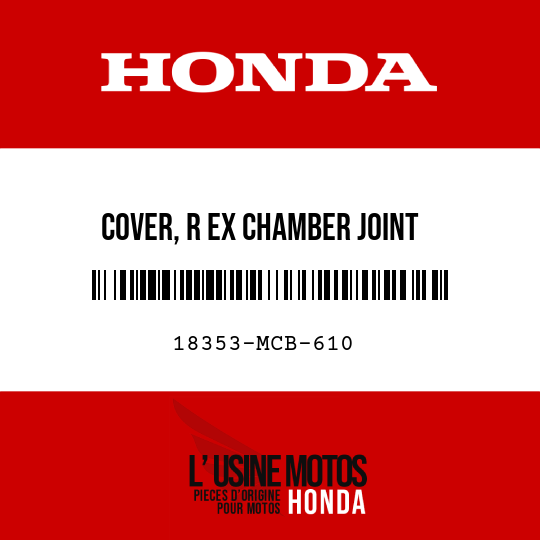 image de 18353-MCB-610 COVER, R EX CHAMBER JOINT