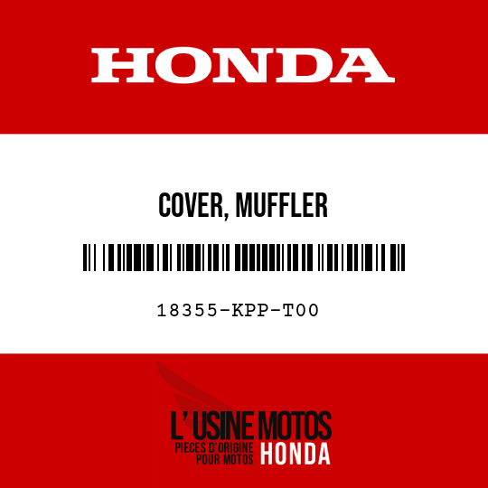 image de 18355-KPP-T00 COVER, MUFFLER