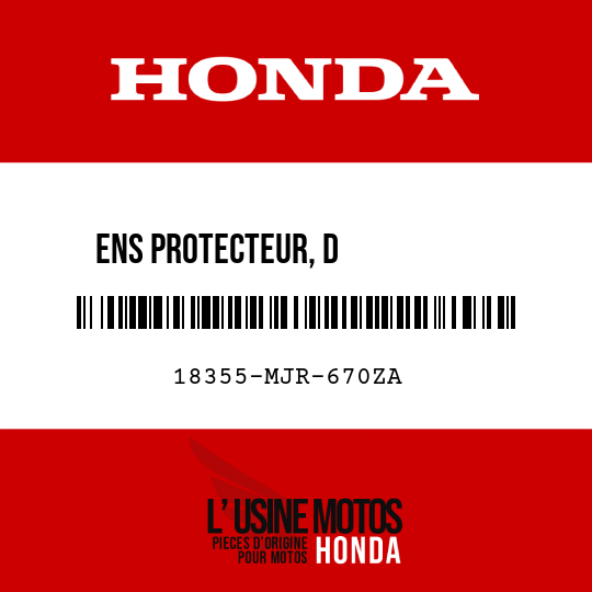 image de 18355-MJR-670ZA ENS PROTECTEUR, D           ECHAPPEMENT NHA86M