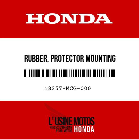 image de 18357-MCG-000 RUBBER, PROTECTOR MOUNTING