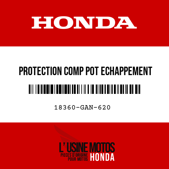 image de 18360-GAN-620 PROTECTION COMP POT ECHAPPEMENT