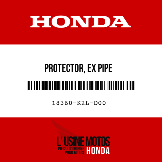 image de 18360-K2L-D00 PROTECTOR, EX PIPE