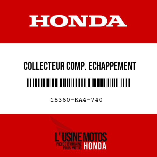 image de 18360-KA4-740 COLLECTEUR COMP. ECHAPPEMENT