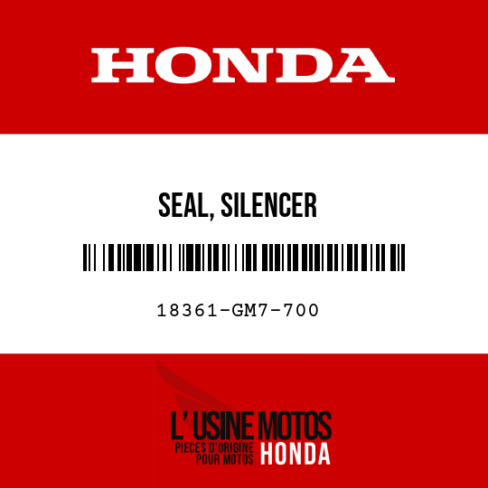 image de 18361-GM7-700 SEAL, SILENCER