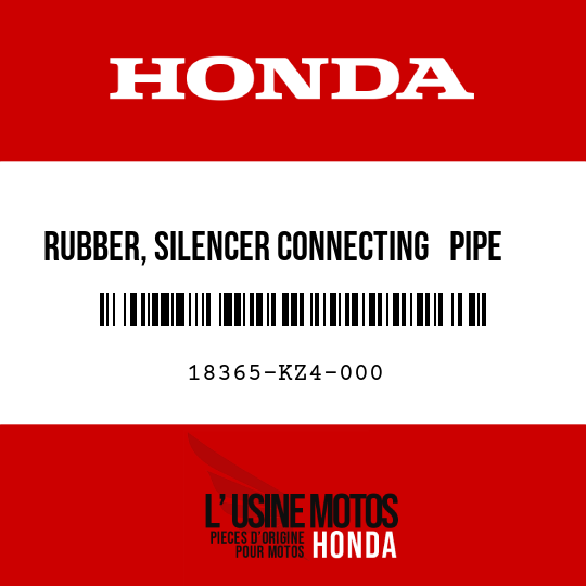 image de 18365-KZ4-000 RUBBER, SILENCER CONNECTING   PIPE