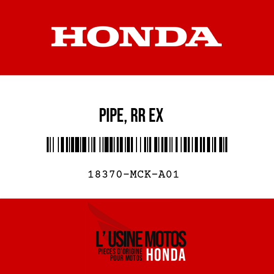 image de 18370-MCK-A01 PIPE, RR EX