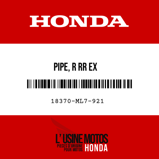 image de 18370-ML7-921 PIPE, R RR EX