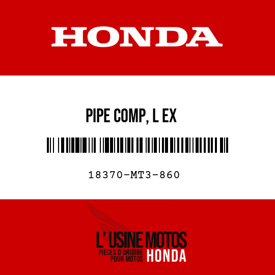 image de 18370-MT3-860 PIPE COMP, L EX