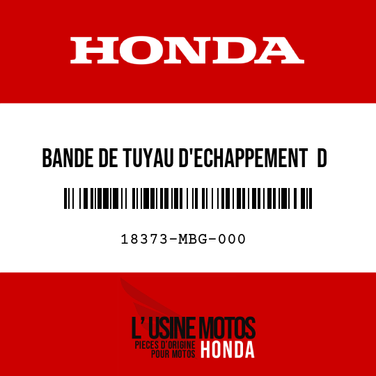 image de 18373-MBG-000 BANDE DE TUYAU D'ECHAPPEMENT  D