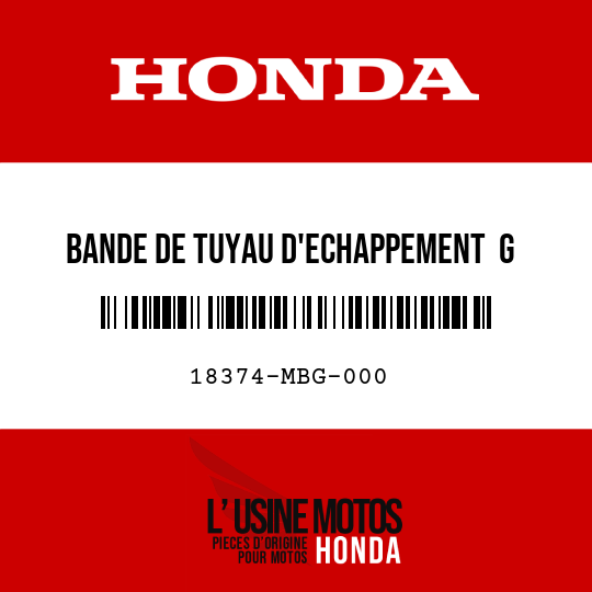 image de 18374-MBG-000 BANDE DE TUYAU D'ECHAPPEMENT  G