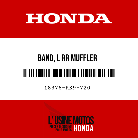 image de 18376-KK9-720 BAND, L RR MUFFLER
