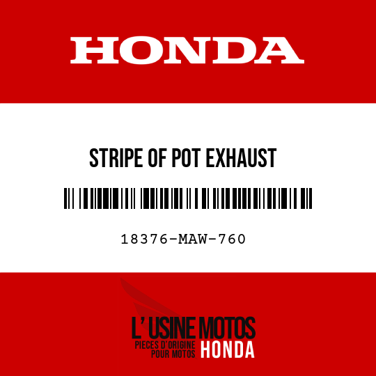 image de 18376-MAW-760 STRIPE OF POT EXHAUST