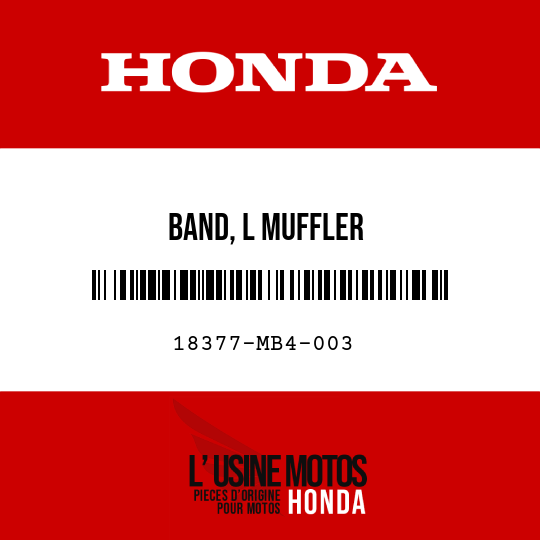 image de 18377-MB4-003 BAND, L MUFFLER