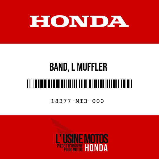 image de 18377-MT3-000 BAND, L MUFFLER