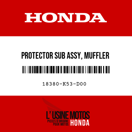 image de 18380-K53-D00 PROTECTOR SUB ASSY, MUFFLER