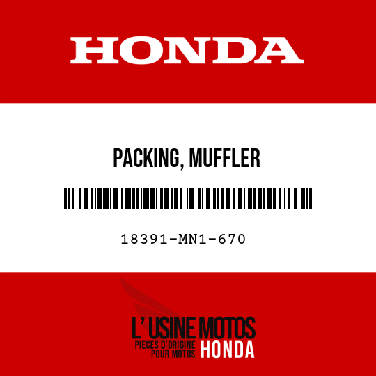 image de 18391-MN1-670 PACKING, MUFFLER