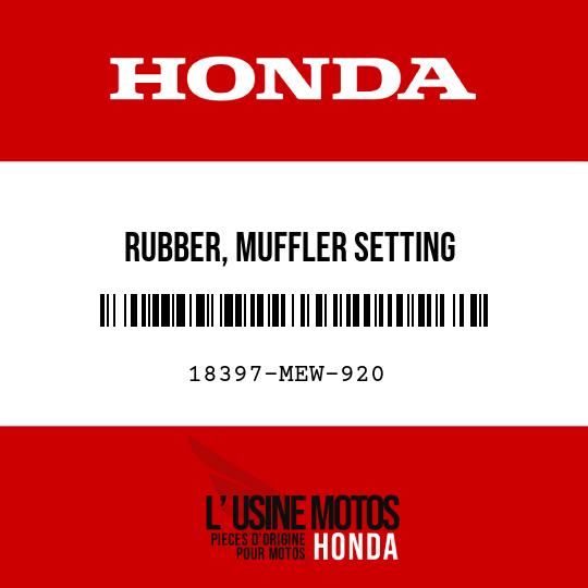 image de 18397-MEW-920 RUBBER, MUFFLER SETTING