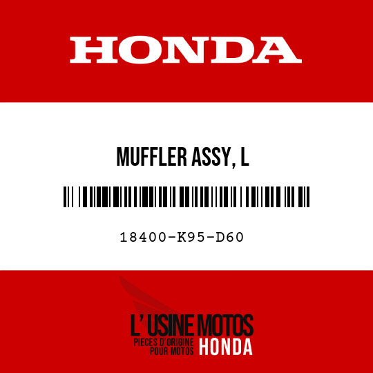 image de 18400-K95-D60 MUFFLER ASSY, L