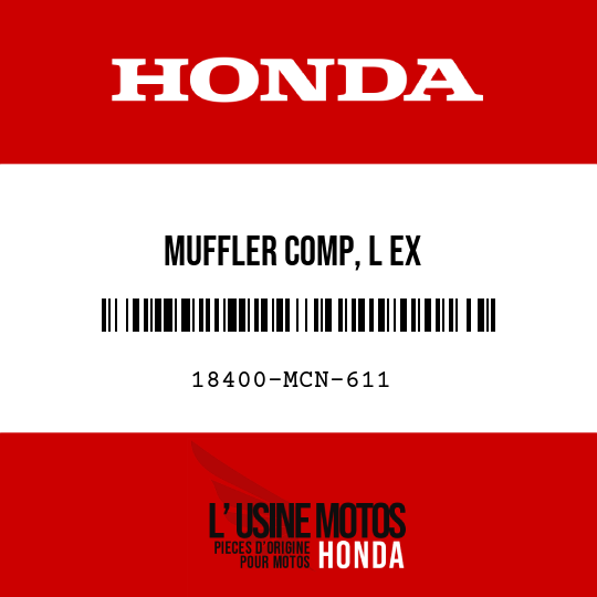 image de 18400-MCN-611 MUFFLER COMP, L EX