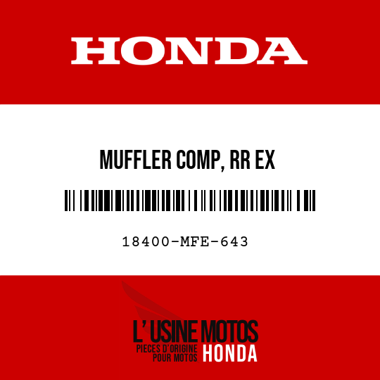 image de 18400-MFE-643 MUFFLER COMP, RR EX