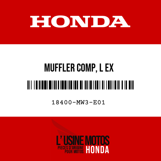image de 18400-MW3-E01 MUFFLER COMP, L EX