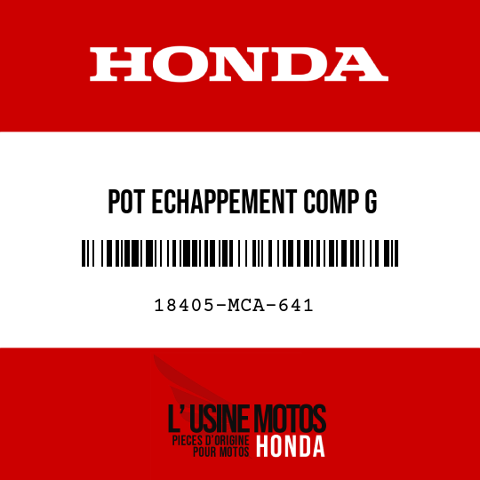 image de 18405-MCA-641 POT ECHAPPEMENT COMP G