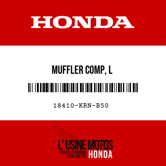 image de 18410-KRN-B50 MUFFLER COMP, L