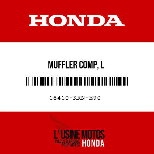 image de 18410-KRN-E90 MUFFLER COMP, L