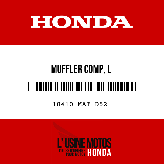 image de 18410-MAT-D52 MUFFLER COMP, L