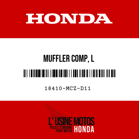 image de 18410-MCZ-D11 MUFFLER COMP, L