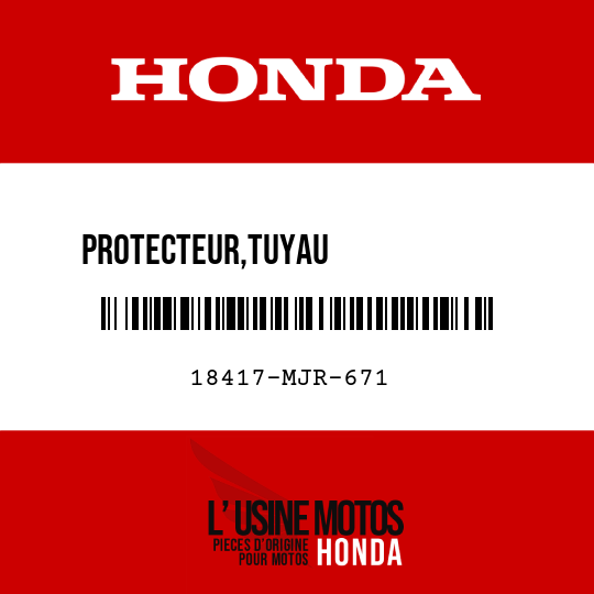 image de 18417-MJR-671 PROTECTEUR,TUYAU              D'ECHAPPEMENT AR G