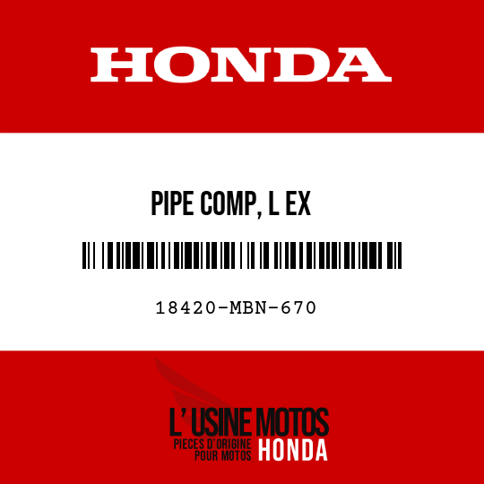 image de 18420-MBN-670 PIPE COMP, L EX