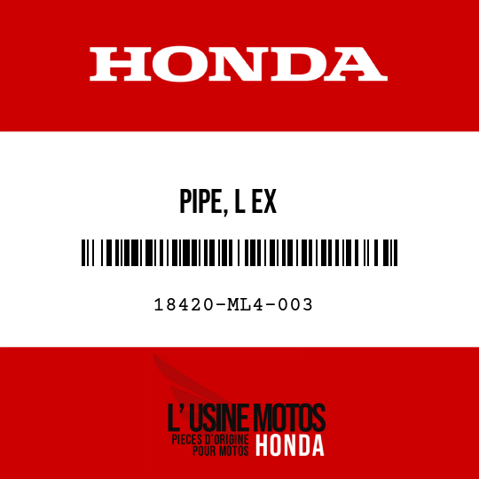 image de 18420-ML4-003 PIPE, L EX