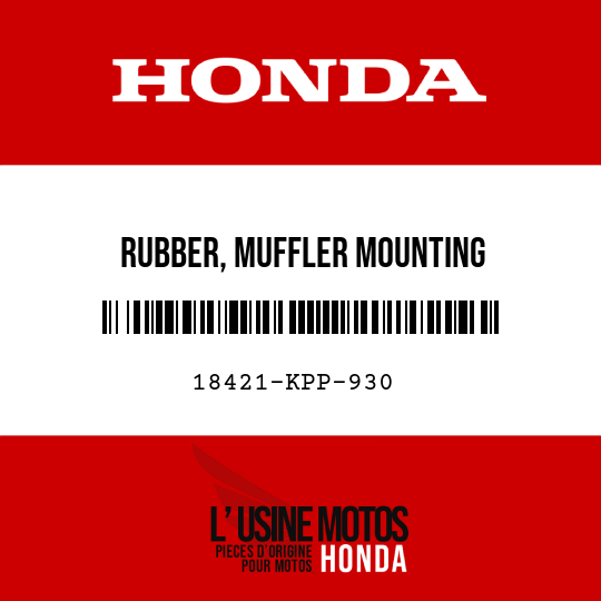 image de 18421-KPP-930 RUBBER, MUFFLER MOUNTING