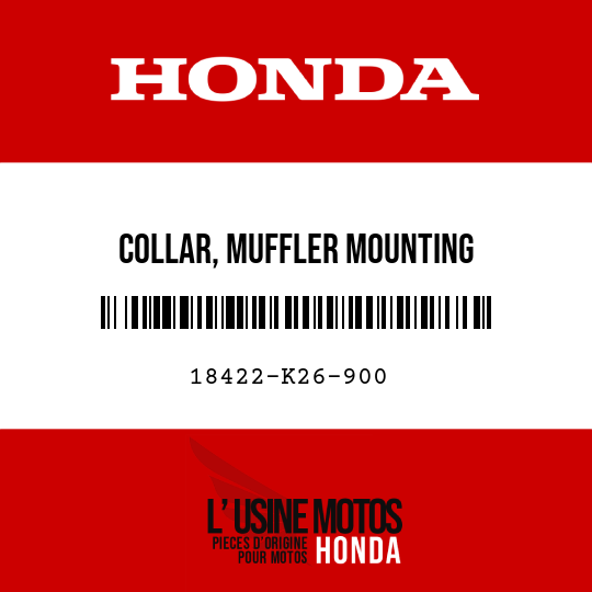 image de 18422-K26-900 COLLAR, MUFFLER MOUNTING