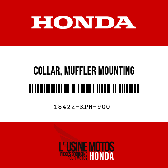 image de 18422-KPH-900 COLLAR, MUFFLER MOUNTING