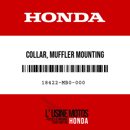 image de 18422-MB0-000 COLLAR, MUFFLER MOUNTING