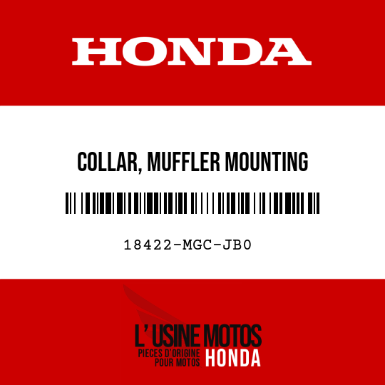 image de 18422-MGC-JB0 COLLAR, MUFFLER MOUNTING