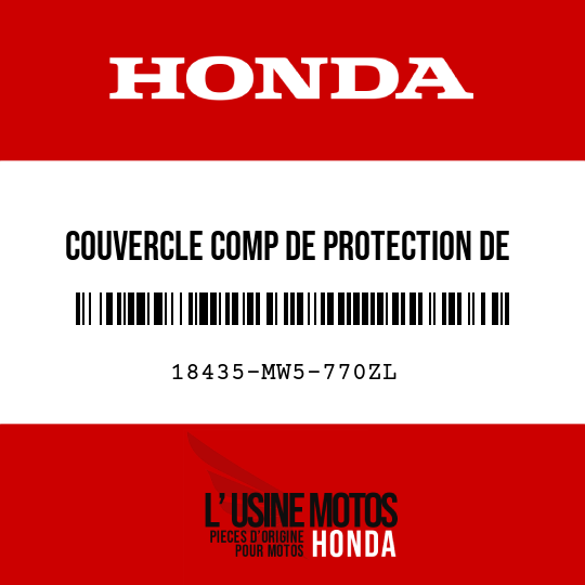 image de 18435-MW5-770ZL COUVERCLE COMP DE PROTECTION DE TUYAU D'ECHAPPEMENT G TYPE16