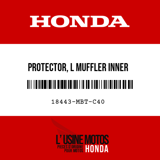 image de 18443-MBT-C40 PROTECTOR, L MUFFLER INNER