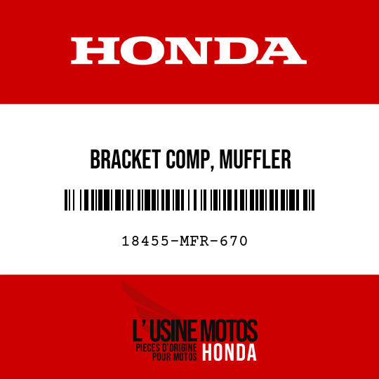 image de 18455-MFR-670 BRACKET COMP, MUFFLER